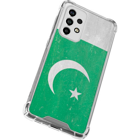 Pakistan Flag Distressed Galaxy A53 5G Clear Case